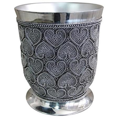 Nu Steel NuSteel BHT8H Beaded Heart Waste Basket BHT8H